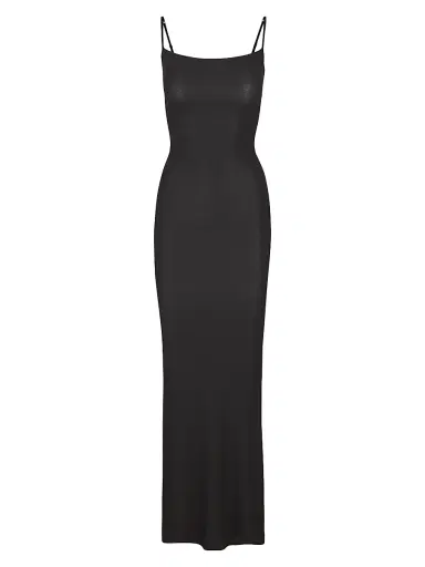 Skims Women's Soft Lounge Long Slip Dress - Onyx - Size XXXXL | Thumbnail 1