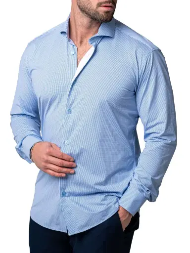Maceoo Men's Einstein Vani Shirt - Blue | Thumbnail 3