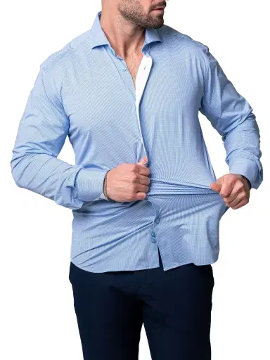Maceoo Men's Einstein Vani Shirt - Blue | Thumbnail 5