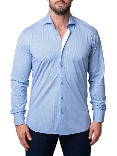 Maceoo Men's Einstein Vani Shirt - Blue | Thumbnail 1