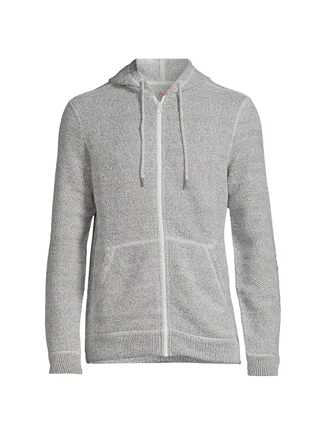 Men's Whitewater Herrringbone Hoodie - Grey Shell Loop Men's Whitewater Herrringbone Hoodie - Grey Shell Loop