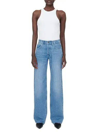 Anine Bing Women's Hugh Wide-Leg Jeans - Panama Blue - Size 30 | Thumbnail 2