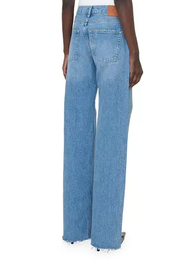 Anine Bing Women's Hugh Wide-Leg Jeans - Panama Blue - Size 30 | Thumbnail 4