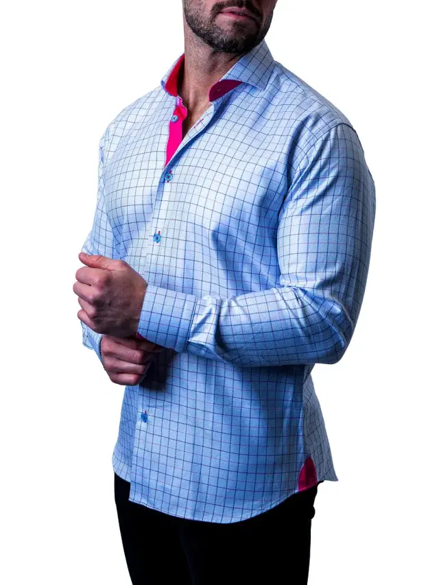 Men's Einstein Check Shirt - Blue