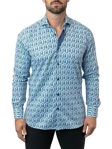 Maceoo Men's Eistein Startile 29 Shirt - Blue | Thumbnail 2 Maceoo Men's Eistein Startile 29 Shirt - Blue | Thumbnail 2
