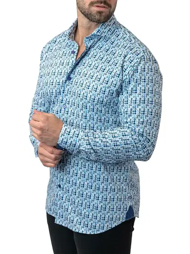 Maceoo Men's Eistein Startile 29 Shirt - Blue | Thumbnail 3 Maceoo Men's Eistein Startile 29 Shirt - Blue | Thumbnail 3