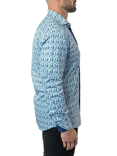 Maceoo Men's Eistein Startile 29 Shirt - Blue | Thumbnail 5 Maceoo Men's Eistein Startile 29 Shirt - Blue | Thumbnail 5