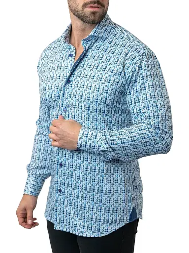 Maceoo Men's Eistein Startile 29 Shirt - Blue | Thumbnail 6 Maceoo Men's Eistein Startile 29 Shirt - Blue | Thumbnail 6