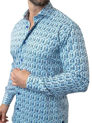 Maceoo Men's Eistein Startile 29 Shirt - Blue | Thumbnail 8 Maceoo Men's Eistein Startile 29 Shirt - Blue | Thumbnail 8