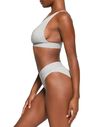 Skims Women's Cotton Rib Plunge Bralette | Thumbnail 4 Skims Women's Cotton Rib Plunge Bralette | Thumbnail 4