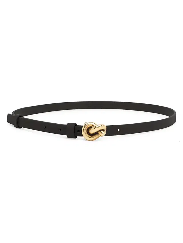 Bottega Veneta Women's Leather Knot Belt - Black