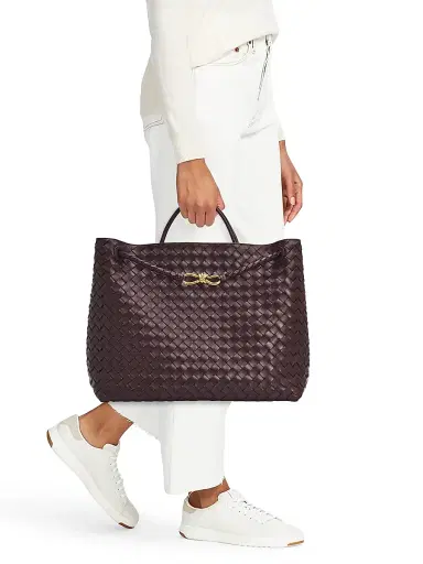 Bottega Veneta Women's Andiamo Intrecciato Leather Top-Handle Bag - Barolo | Thumbnail 3 Bottega Veneta Women's Andiamo Intrecciato Leather Top-Handle Bag - Barolo | Thumbnail 3