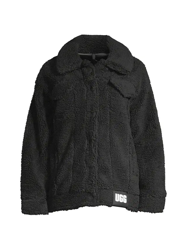 UGG Women's Frankie Faux Shearling Trucker Jacket - Black