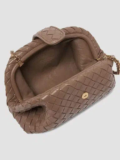 Bottega Veneta Women's Lauren 1980 Padded Intrecciato Leather Clutch - Kaki | Thumbnail 3 Bottega Veneta Women's Lauren 1980 Padded Intrecciato Leather Clutch - Kaki | Thumbnail 3