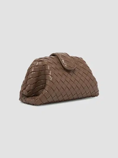 Bottega Veneta Women's Lauren 1980 Padded Intrecciato Leather Clutch - Kaki | Thumbnail 4 Bottega Veneta Women's Lauren 1980 Padded Intrecciato Leather Clutch - Kaki | Thumbnail 4