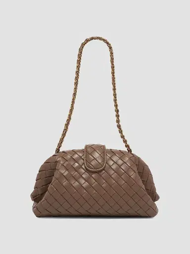 Bottega Veneta Women's Lauren 1980 Padded Intrecciato Leather Clutch - Kaki | Thumbnail 5 Bottega Veneta Women's Lauren 1980 Padded Intrecciato Leather Clutch - Kaki | Thumbnail 5
