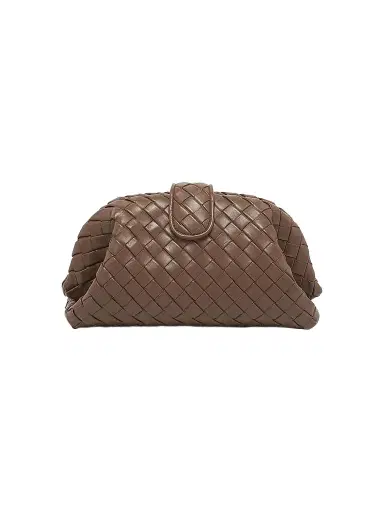 Bottega Veneta Women's Lauren 1980 Padded Intrecciato Leather Clutch - Kaki | Thumbnail 1 Bottega Veneta Women's Lauren 1980 Padded Intrecciato Leather Clutch - Kaki | Thumbnail 1
