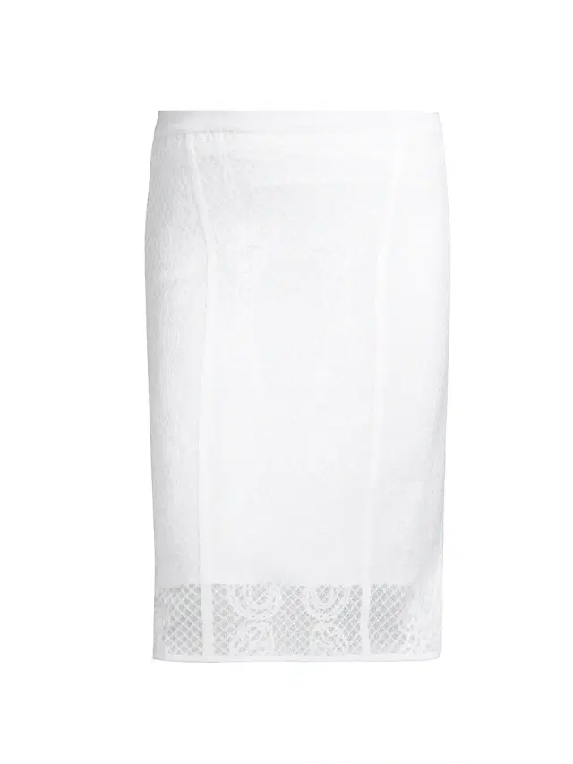Ming Wang Women's Jacquard Knit Pencil Skirt - White