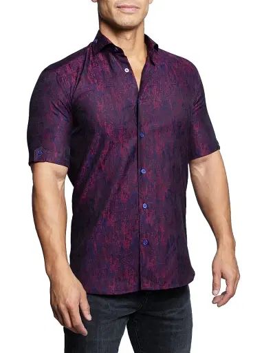 Maceoo Men's Galileo Newcamo Shirt - Red Multi | Thumbnail 4 Maceoo Men's Galileo Newcamo Shirt - Red Multi | Thumbnail 4
