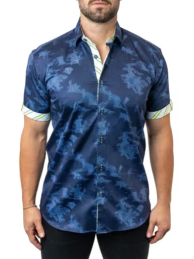 Maceoo Men's Galileo Nightsky Shirt - Blue | Thumbnail 2 Maceoo Men's Galileo Nightsky Shirt - Blue | Thumbnail 2