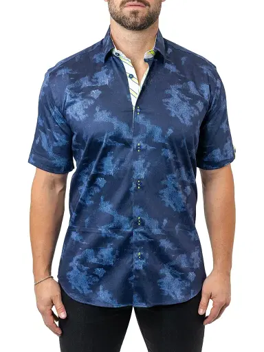 Maceoo Men's Galileo Nightsky Shirt - Blue | Thumbnail 5 Maceoo Men's Galileo Nightsky Shirt - Blue | Thumbnail 5