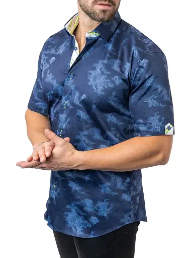 Maceoo Men's Galileo Nightsky Shirt - Blue | Thumbnail 6 Maceoo Men's Galileo Nightsky Shirt - Blue | Thumbnail 6