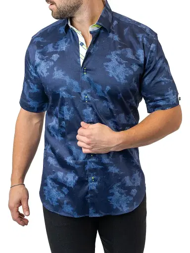 Maceoo Men's Galileo Nightsky Shirt - Blue | Thumbnail 7 Maceoo Men's Galileo Nightsky Shirt - Blue | Thumbnail 7