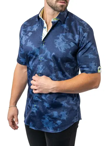 Maceoo Men's Galileo Nightsky Shirt - Blue | Thumbnail 9 Maceoo Men's Galileo Nightsky Shirt - Blue | Thumbnail 9