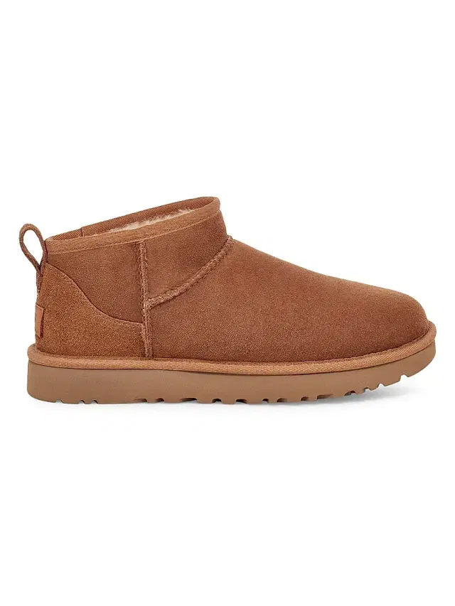 UGG Women's Classic Ultra Mini Sheepskin Ankle Boots - Chestnut