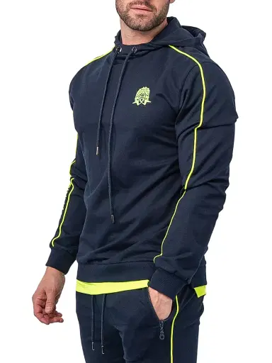 Maceoo Men's Current Hoodie - Blue | Thumbnail 4 Maceoo Men's Current Hoodie - Blue | Thumbnail 4