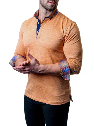 Maceoo Men's Polos Newton T-Shirt - Orange | Thumbnail 2 Maceoo Men's Polos Newton T-Shirt - Orange | Thumbnail 2