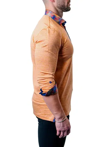 Maceoo Men's Polos Newton T-Shirt - Orange | Thumbnail 3 Maceoo Men's Polos Newton T-Shirt - Orange | Thumbnail 3