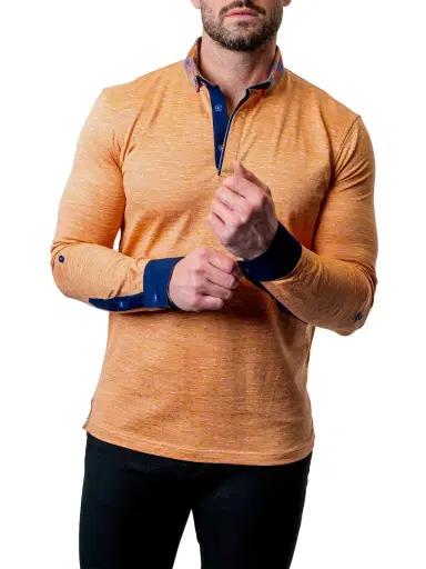 Maceoo Men's Polos Newton T-Shirt - Orange | Thumbnail 1 Maceoo Men's Polos Newton T-Shirt - Orange | Thumbnail 1