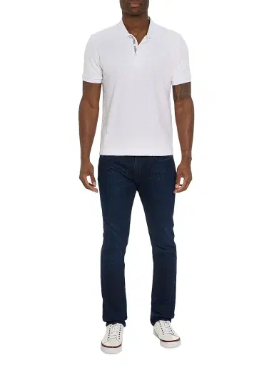 Robert Graham Men's Elias Polo Shirt - White - Size XXL | Thumbnail 2 Robert Graham Men's Elias Polo Shirt - White - Size XXL | Thumbnail 2