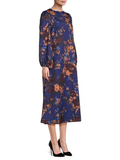 Misook Women's Abstract Woven Maxi Dress | Thumbnail 4 Misook Women's Abstract Woven Maxi Dress | Thumbnail 4