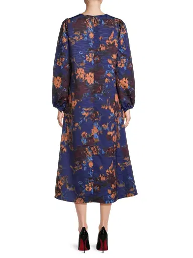 Misook Women's Abstract Woven Maxi Dress | Thumbnail 5 Misook Women's Abstract Woven Maxi Dress | Thumbnail 5