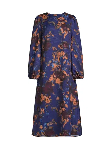 Misook Women's Abstract Woven Maxi Dress | Thumbnail 1 Misook Women's Abstract Woven Maxi Dress | Thumbnail 1