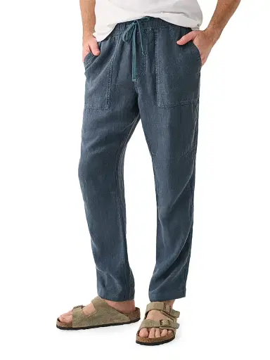 Faherty Brand Men's Essential Linen Drawstring Pants | Thumbnail 1