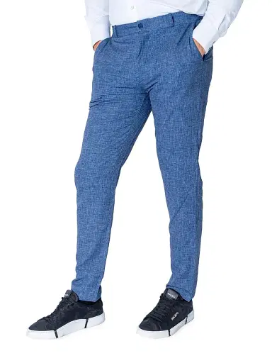 Maceoo Men's Pants - Blue | Thumbnail 4 Maceoo Men's Pants - Blue | Thumbnail 4