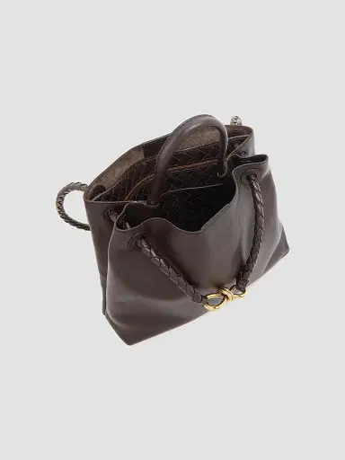 Bottega Veneta Women's Andiamo Medium Leather Top Handle Bag - Fondant | Thumbnail 4