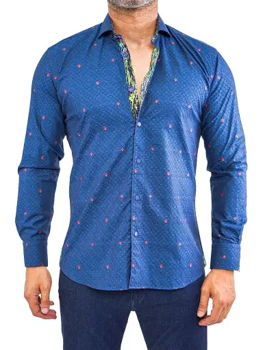 Maceoo Men's Einstein Symbols 12 Shirt - Blue | Thumbnail 5 Maceoo Men's Einstein Symbols 12 Shirt - Blue | Thumbnail 5