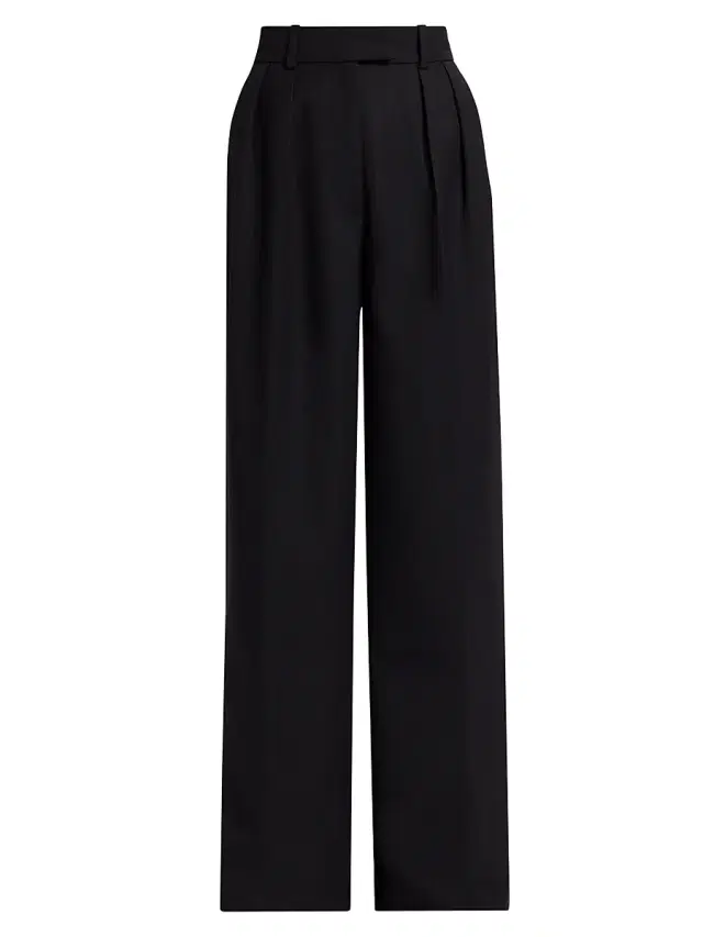 ANINE BING Women's Lou High-Rise Trousers - Black