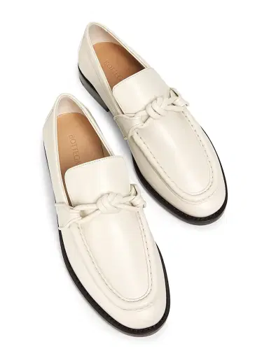 Bottega Veneta Women's Astaire Leather Knot Loafers - String - Size 12 | Thumbnail 4 Bottega Veneta Women's Astaire Leather Knot Loafers - String - Size 12 | Thumbnail 4