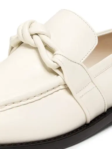 Bottega Veneta Women's Astaire Leather Knot Loafers - String - Size 12 | Thumbnail 5 Bottega Veneta Women's Astaire Leather Knot Loafers - String - Size 12 | Thumbnail 5