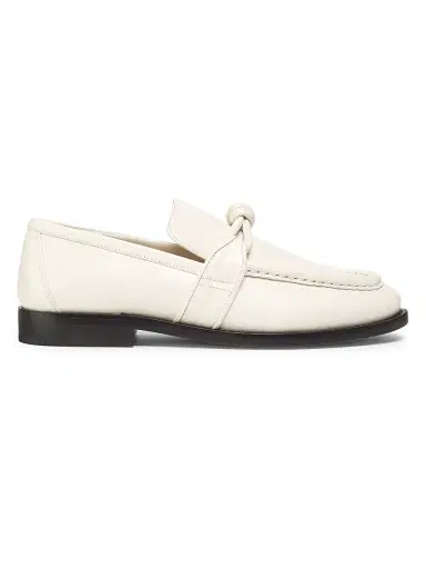 Bottega Veneta Women's Astaire Leather Knot Loafers - String - Size 12 | Thumbnail 1 Bottega Veneta Women's Astaire Leather Knot Loafers - String - Size 12 | Thumbnail 1