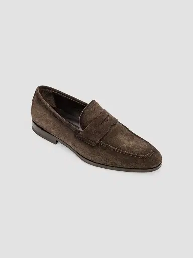 To Boot New York Men's Ronny Suede Penny Loafers - Softy Ebano - Size 9.5 | Thumbnail 2