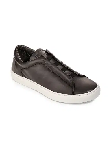 To Boot New York Men's Bolla Leather Slip-On Sneakers - Dark Brown | Thumbnail 2