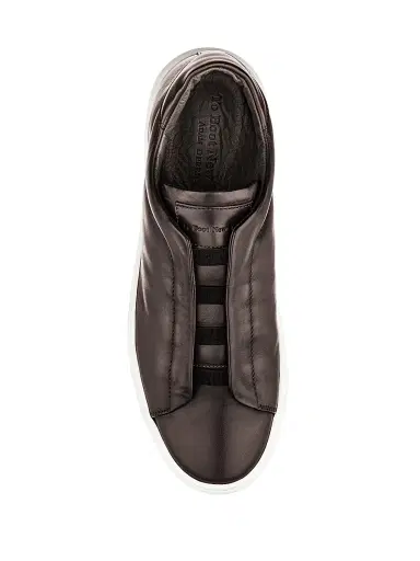 To Boot New York Men's Bolla Leather Slip-On Sneakers - Dark Brown | Thumbnail 3