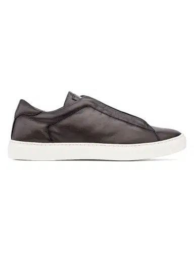 To Boot New York Men's Bolla Leather Slip-On Sneakers - Dark Brown | Thumbnail 1
