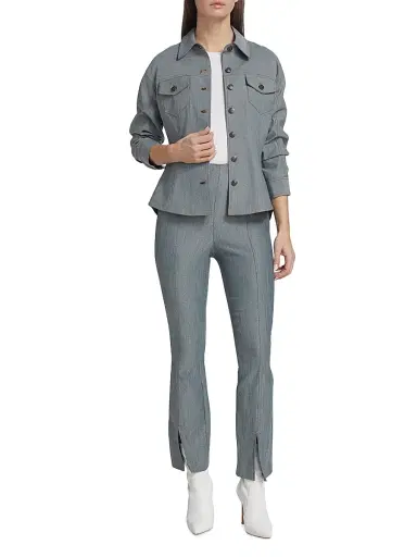 Cinq à Sept Women's Laurie High-Rise Stretch Flared Crop Jeans - Indigo | Thumbnail 2